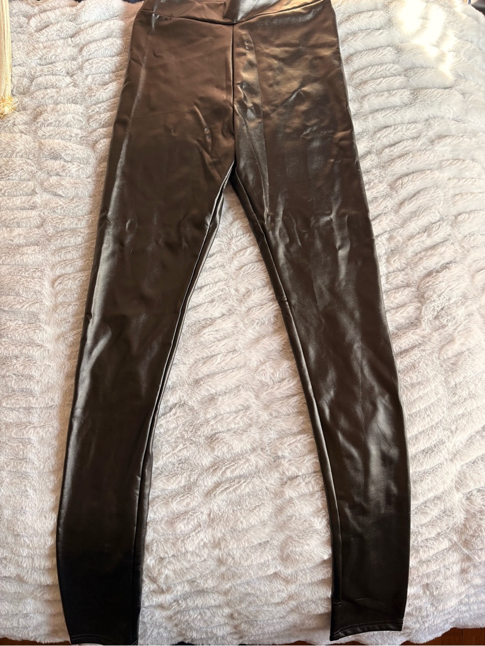 Black Faux Leather women’s Leggings